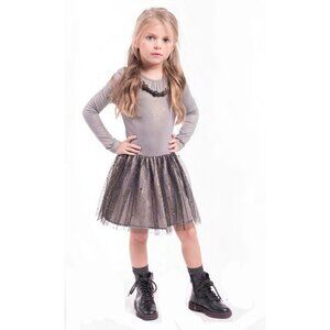 Imoga‎ Boutique 5 6 Girls Super Cute Sparkly Stars Necklace Dress w/Sleeves NEW